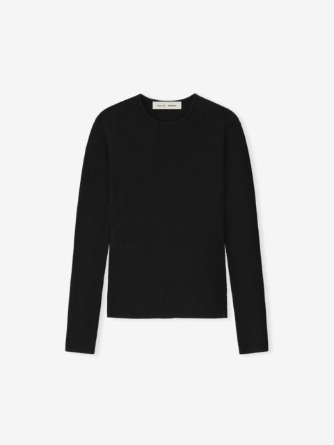 ESSENTIALS Womens Rib Long Sleeve Top