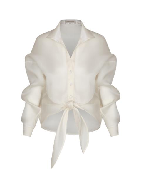 ANDRES OTALORA Vinculo Infinito Silk Top white