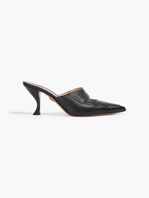 Thom Browne Cutout pebbled-leather mules
