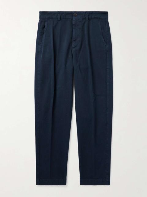 Slim-Fit Cropped Cotton-Jersey Trousers