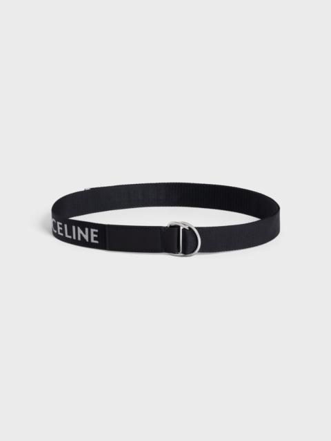 CELINE MEDIUM DOUBLE RING BELT in Jacquard Textile and Calfskin