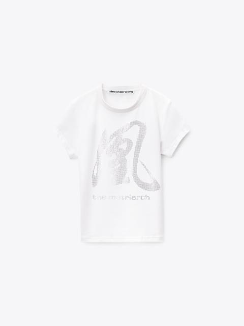 Alexander Wang Matriarch Crystal Hotfix Graphic Baby Tee