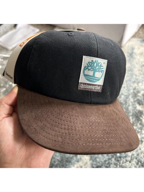 Other Designers Timberland × thisisneverthat - TNT TiMBERLAND WASHED 2-TONE CAP BLACK CANVAS BROWN SUEDE