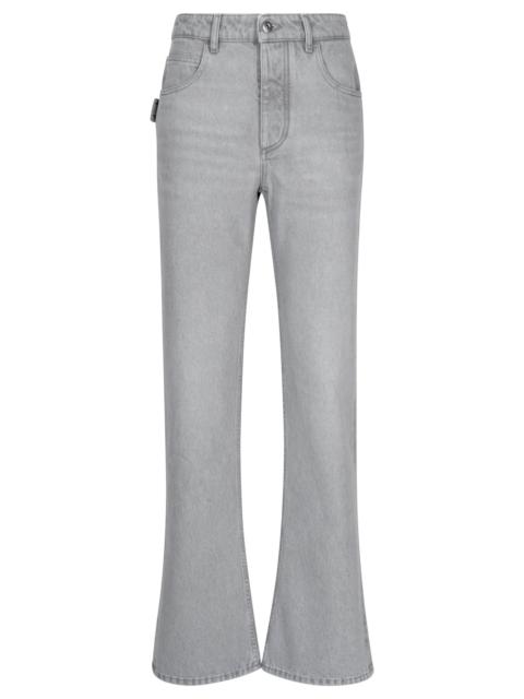 Bottega Veneta Bottega Veneta Women Light Grey Washed Denim Flared Jeans