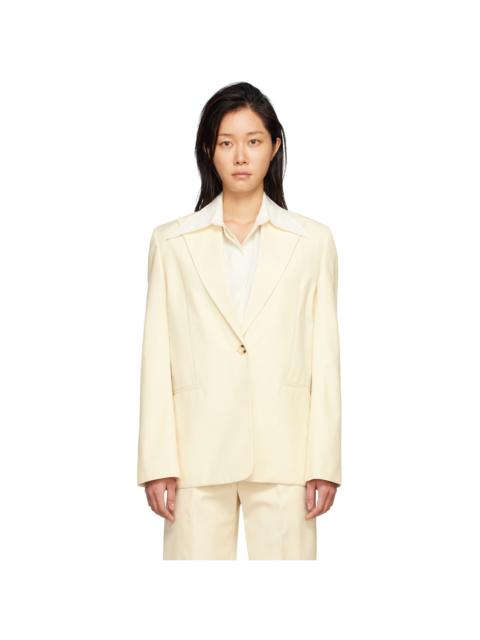 GIA STUDIOS Off-White Single Button Blazer