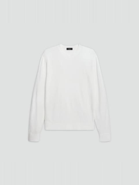 Theory Riland Crewneck Sweater in Light Bilen