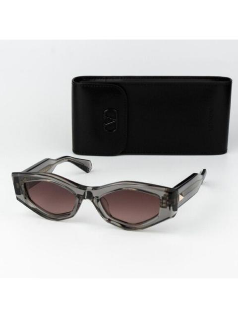 Valentino Valentino Women Sunglasses Translucent Grey Rose Irregular V - TRE VLS-101C-51