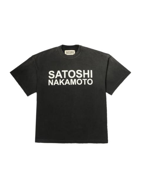 SATOSHI NAKAMOTO Satoshi Nakamoto Stencil Logo Tee Black