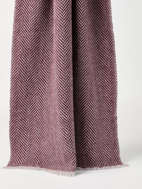 Brunello Cucinelli Cashmere chevron scarf