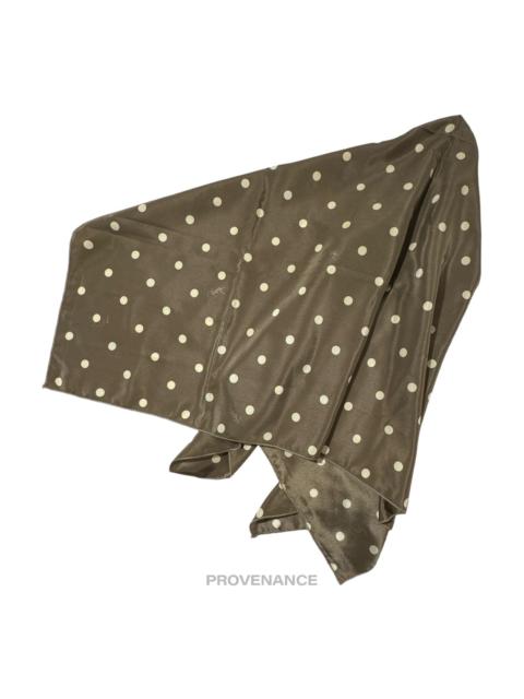 SAINT LAURENT Yves Saint Laurent YSL Silk Scarf 90 - Polkadot Taupe