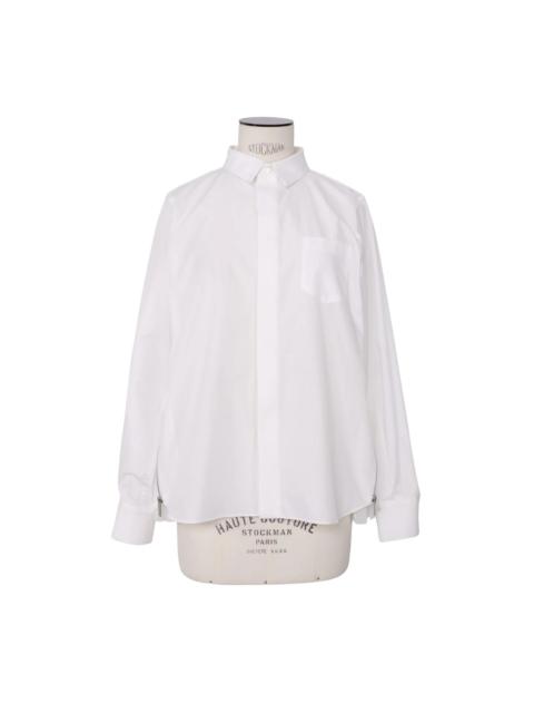 sacai Poplin x Chiffon Side Zip Shirt