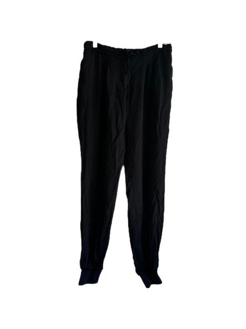 Other Designers Emporio Armani Pull On Jogger Pants 100% Lyocell Button Pockets Solid Black 8