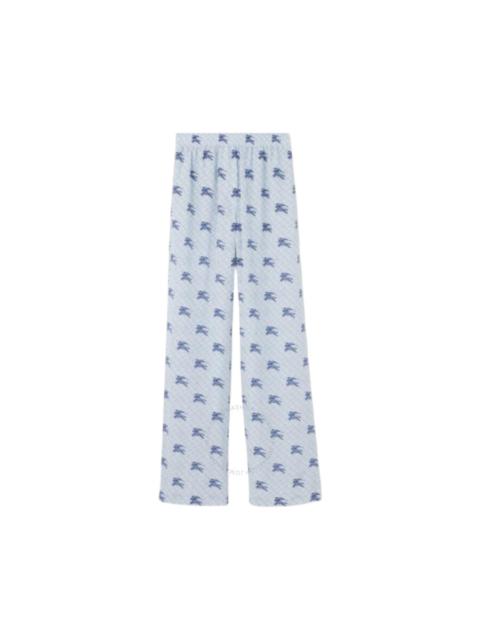 Burberry Alex EKD Monogram Silk Wide-leg Trousers