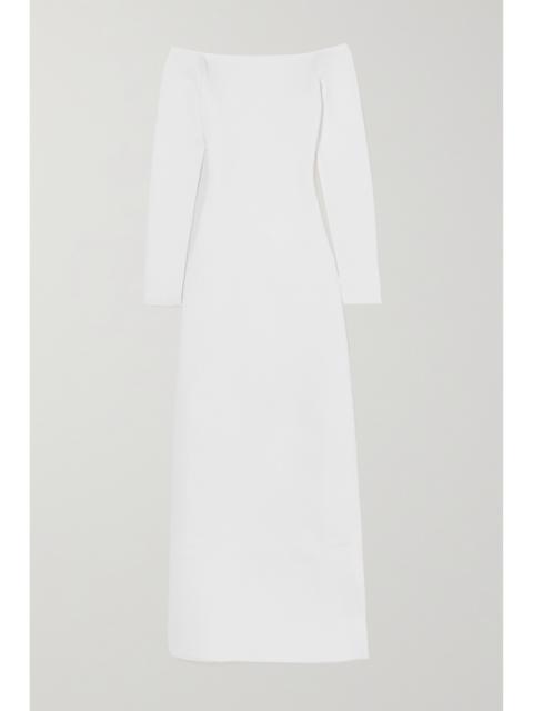 The Row Teresina Off-the-shoulder Stretch-jersey Maxi Dress