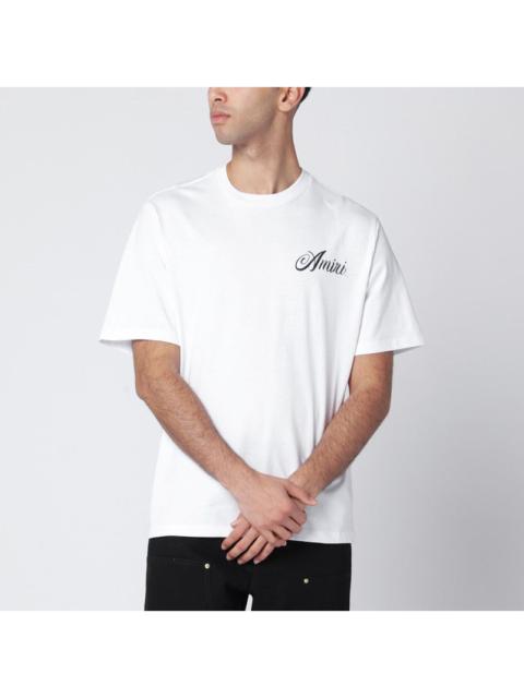 AMIRI Amiri White Cotton T-Shirt With Logo Print Men