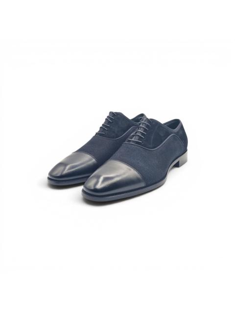 Christian Louboutin Greggo Leather Mix Media Oxford Shoes Black EU 43 US 10