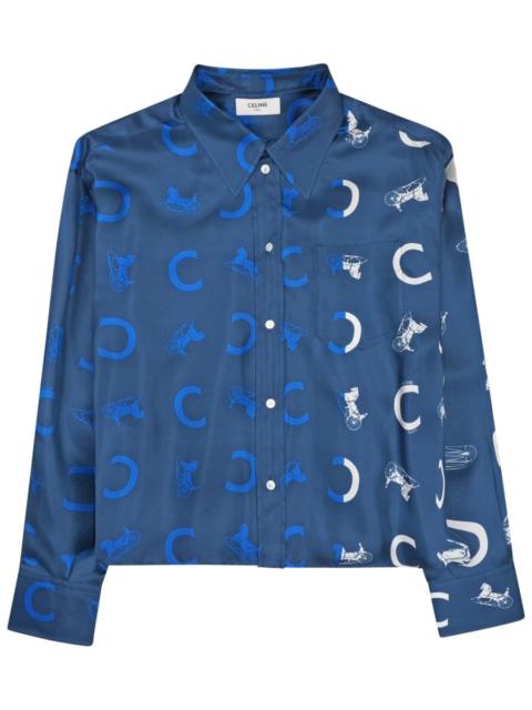 CELINE Celine Women Camicia Corta In Twill Di Seta