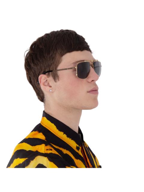 VERSACE Versace Dark Grey Rectangular Men's Sunglasses VE2242 100287 61