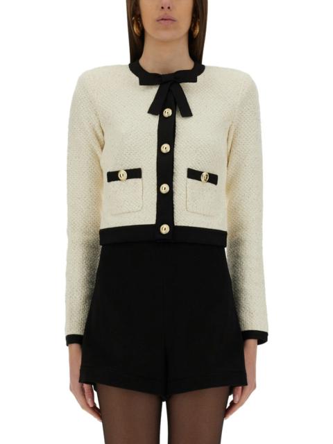 Self-Portrait Women Cardigan With Bow And Sequins