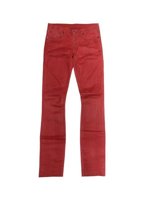Helmut lang red waxed jeans skinny