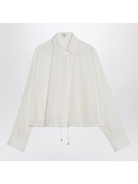 Loewe Loewe White Balloon-Sleeve Silk Shirt Women