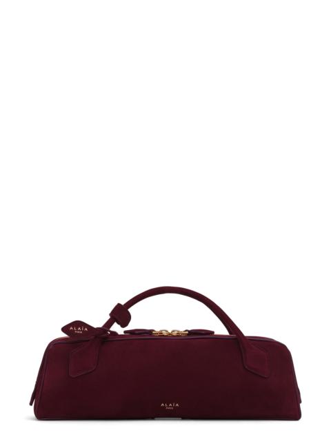 Alaïa Alaïa Le Teckel Suede East/West Clutch in Rouge Grenat at Nordstrom