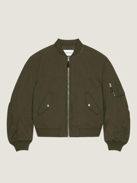 Givenchy COUTURE SEAM BOMBER IN COTTON WITH GIVENCHY STAMP PRINT