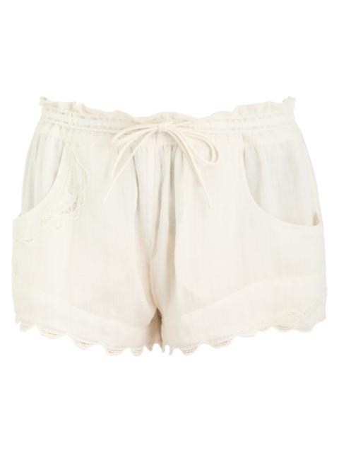Isabel Marant Isabel Marant Lola Embroidered Woven Shorts