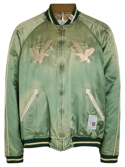 Maison MIHARAYASUHIRO Maison Mihara Yasuhiro Quilted Embroidered Satin Bomber Jacket