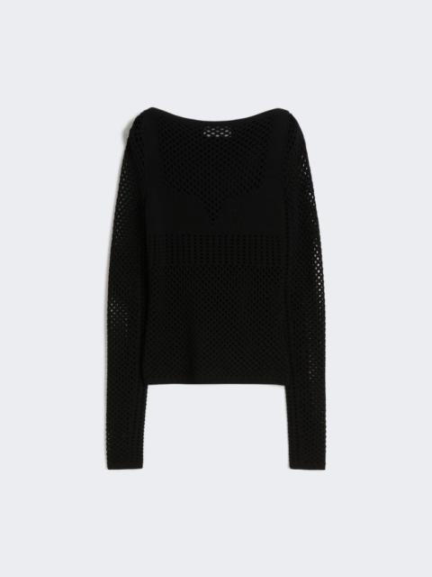 Sportmax Slim-fit viscose-blend sweater - black
