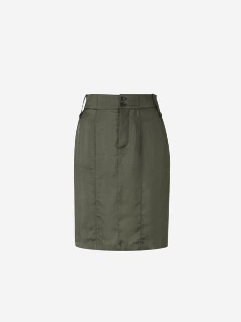 SAINT LAURENT TWILL MINI PENCIL SKIRT