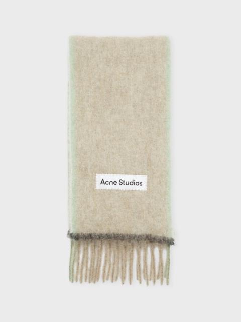 Acne Studios Wool Mohair Scarf Beige/grå ONESIZE