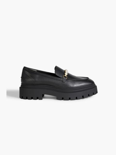 Stuart Weitzman Perla Ulra embellished leather loafers