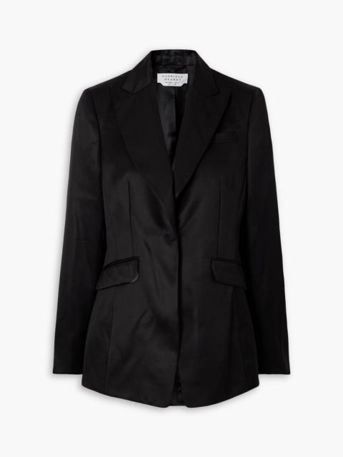 GABRIELA HEARST Serge embellished wool and silk-blend satin blazer