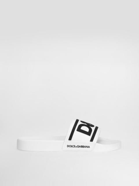 Dolce & Gabbana Rubber beachwear sliders with DG logo