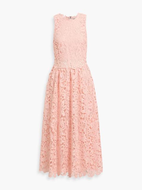 Alice + Olivia Babbette guipure lace midi dress