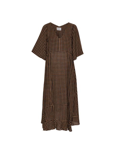 HENRIK VIBSKOV PUMP DRESS  - BEIGE BLACK CHECKS