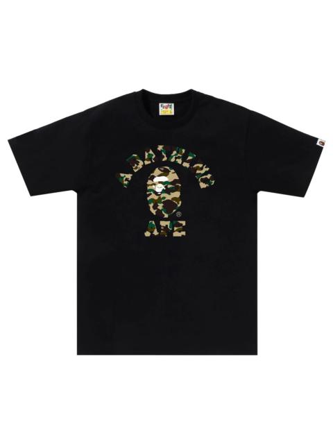 A BATHING APE® BAPE 1st Camo College Tee 'Black/Yellow'