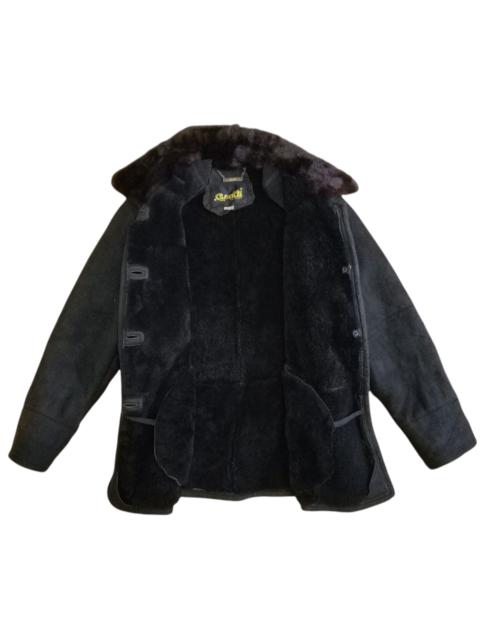 Other Designers Archival Clothing - 🔥Caudi Black Faux Fur Sherpa Leather Jacket