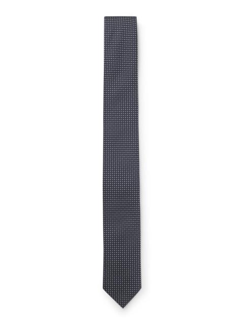 HUGO SILK-BLEND TIE WITH JACQUARD PATTERN