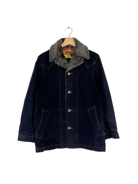 Levi's VINTAGE LEVI’S MINK FUR COLLAR CHORE JACKET