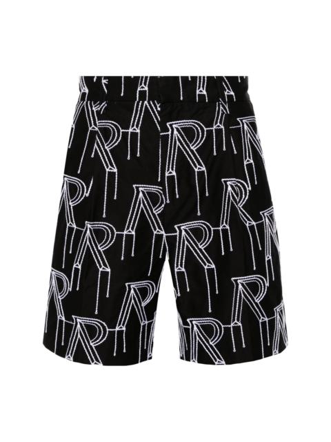 REPRESENT Initial-embroidered tailored shorts