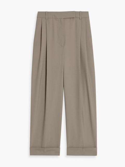 RÓHE Cropped grain de poudre wide-leg pants