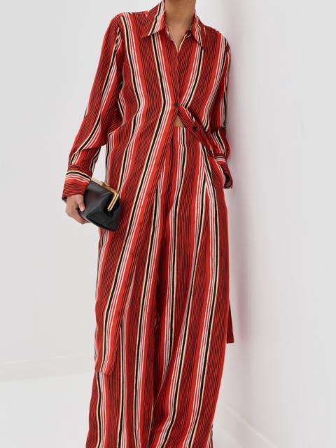 Proenza Schouler Amira Pants In Printed Silk Habotai