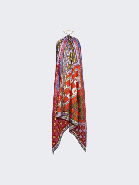 PUCCI Festa-print Silk Twill Dress Multicolor