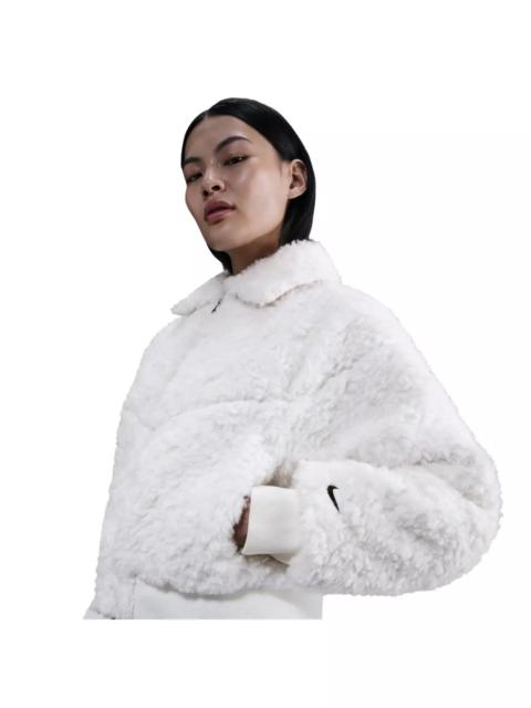 Nike Women's Sportswear Essential Loose Bomber Jacket - White