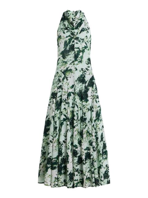 Proenza Schouler Adelide Printed Midi Dress green