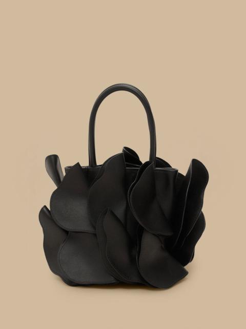FARM RIO Black Leather Flower Bag