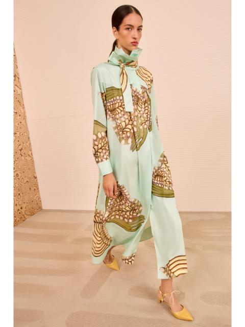 ULLA JOHNSON Terezie Ruffle Neck Dress