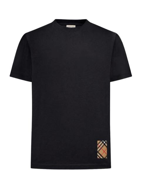 Burberry Burberry Men Cotton T-Shirt With Check Applique
